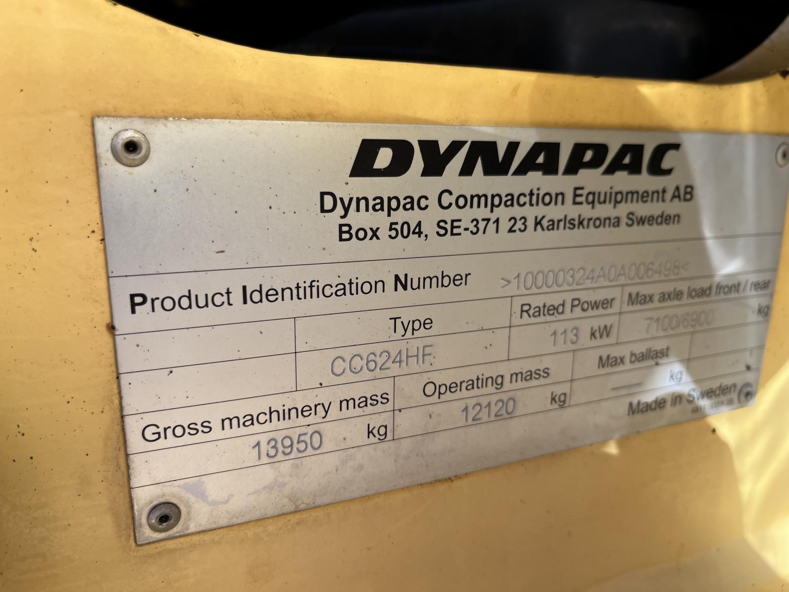 COMPACTADOR DYNAPAC CC624HF